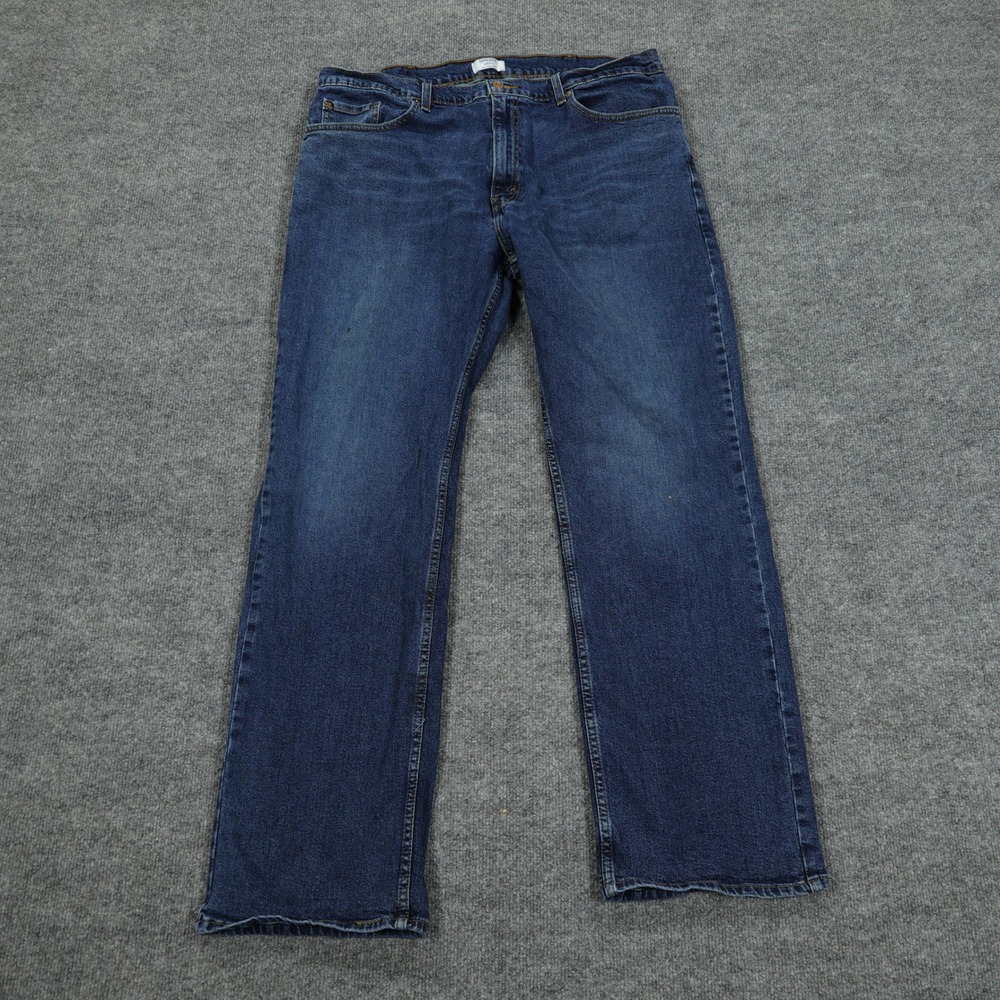 Levis Denizen Jeans Mens 38x32 Blue 285 Relaxed Fit Straight Leg Stretch